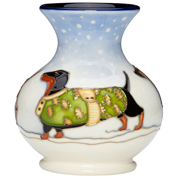 Dachshunds Through the Snow - Vase